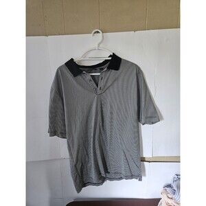 kenneth roberts platinum Men's Size L Button Up Collar Stripe Shirt